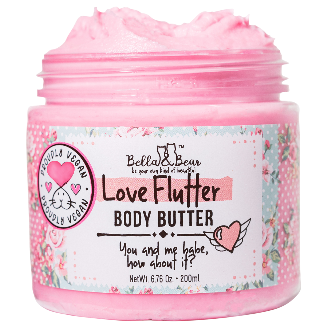 Love Flutter Gift Set | Body Scrub | Bath Soap | Body Butter - Valentines Gift Set