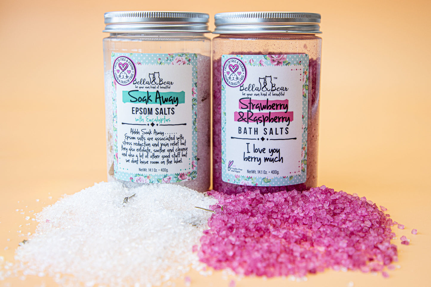 Bella and Bear Bath & Body Care Strawberry & Raspberry Bath Salts X 12 -C