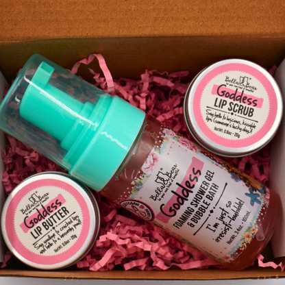 Goddess Tropical Scented 2 in 1 Foaming Shower Gel & Bubble Bath & Lip Care Set Gift Set