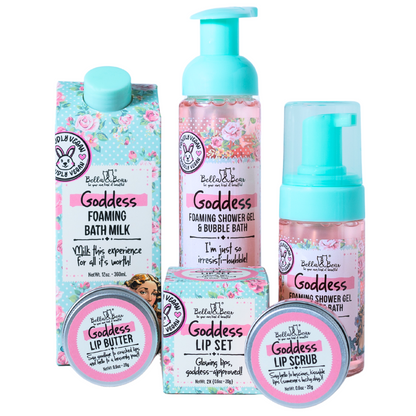 Goddess Tropical Scented 2 in 1 Foaming Shower Gel & Bubble Bath & Lip Care Set Gift Set