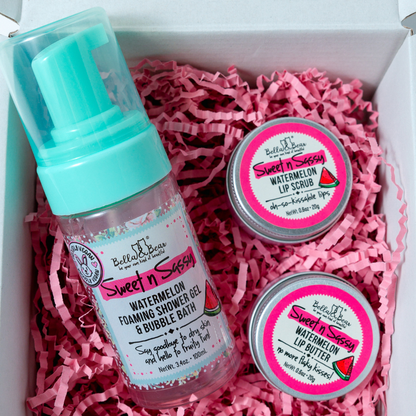 Sweet 'n' Sassy Mini Bath & Body Gift Set with Foaming Shower Gel & Lip Set