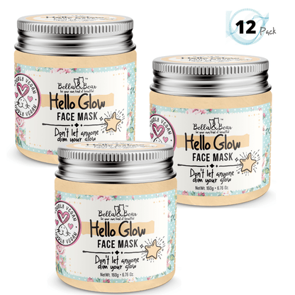 Bella and Bear Facial Care Hello Glow Face Mask 6.7oz X 12 - C